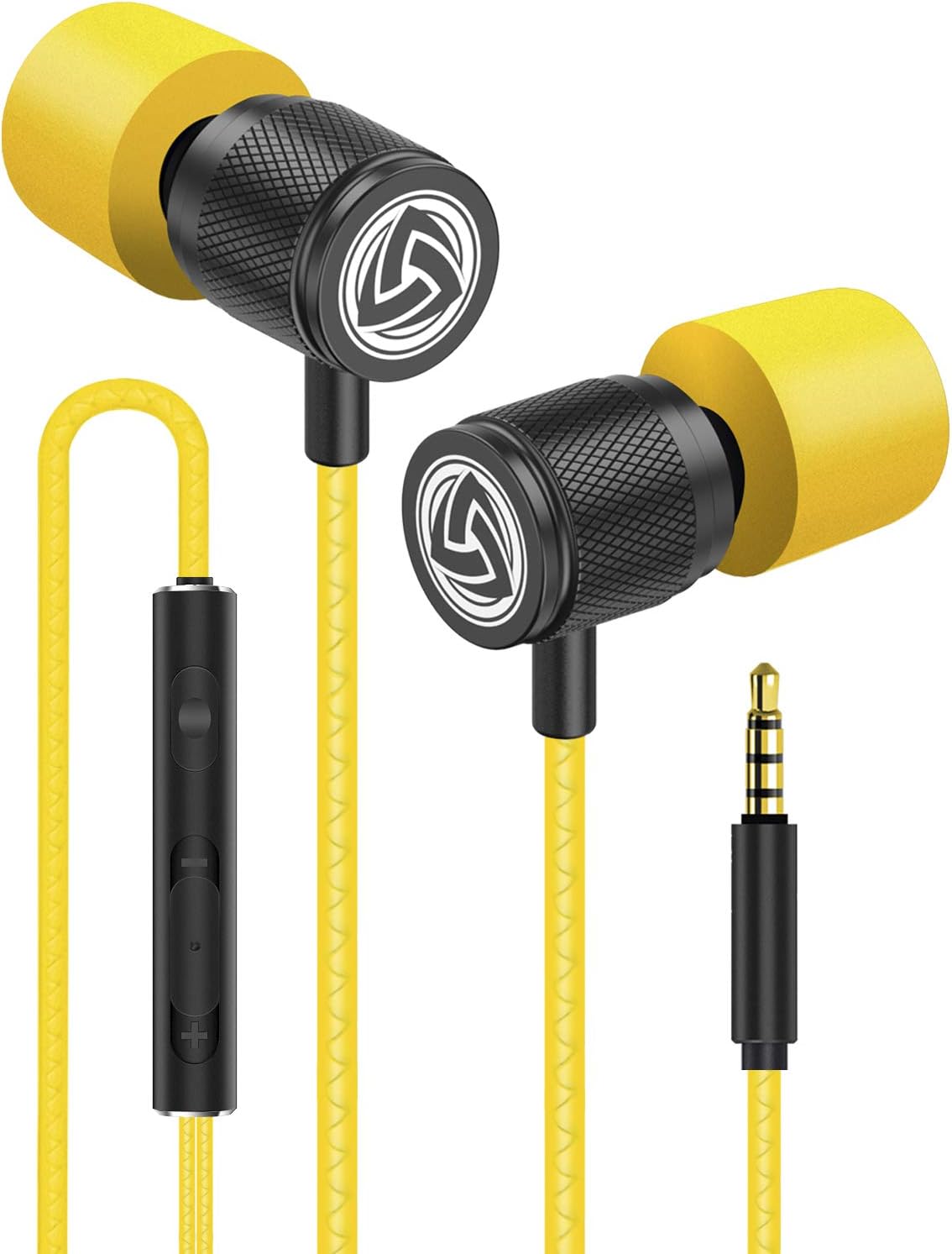 Ultra Wired Earbuds in-Ear Headphones, Earphones with Microphone, Noise Isolating Ear Buds, Memory Foam for iPhone, Samsung, School Students, Kids, Women, Small Ears